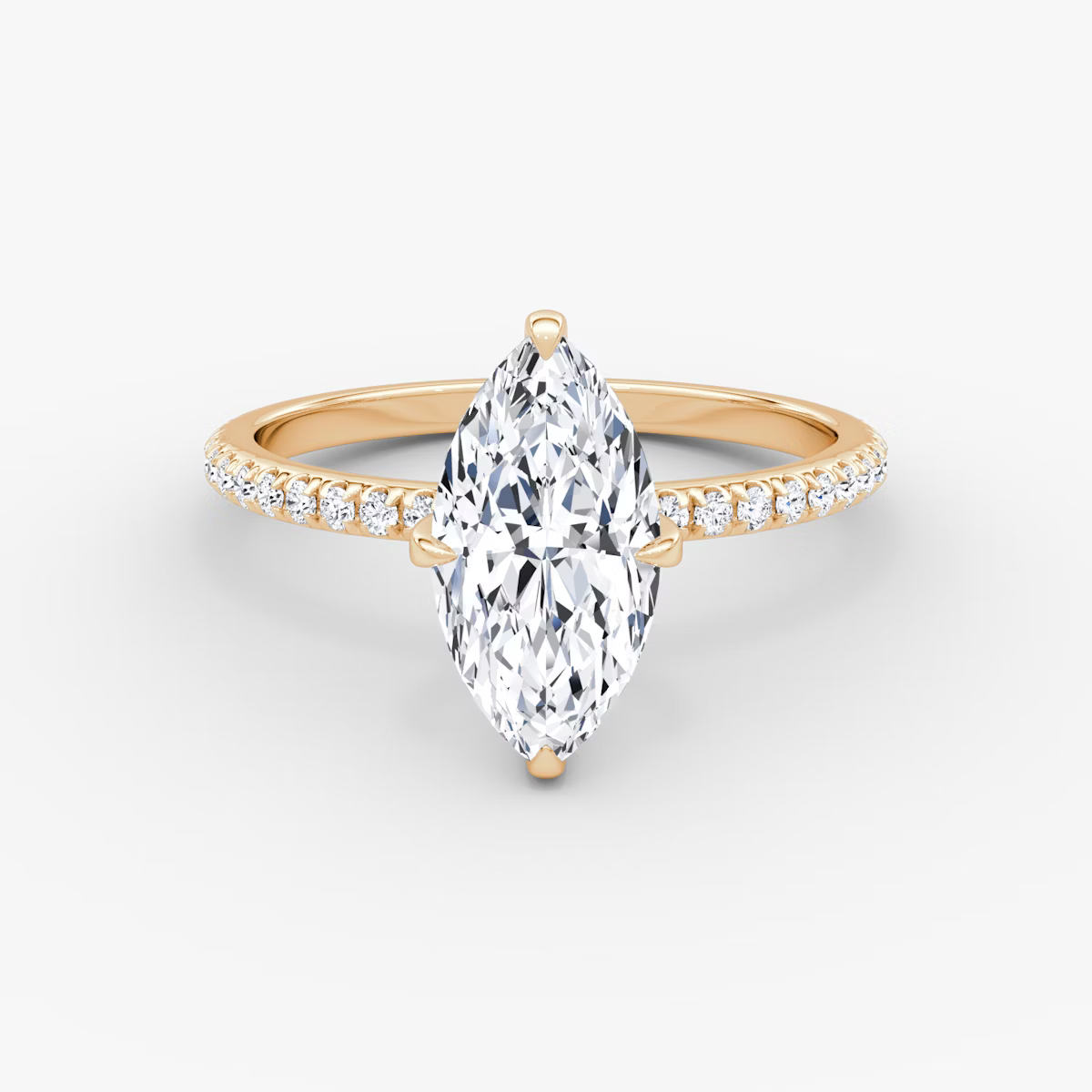 The Classic Marquise Diamond Pavé Ring