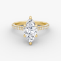 The Luxe Hidden Halo Pavé Marquise Diamond Ring