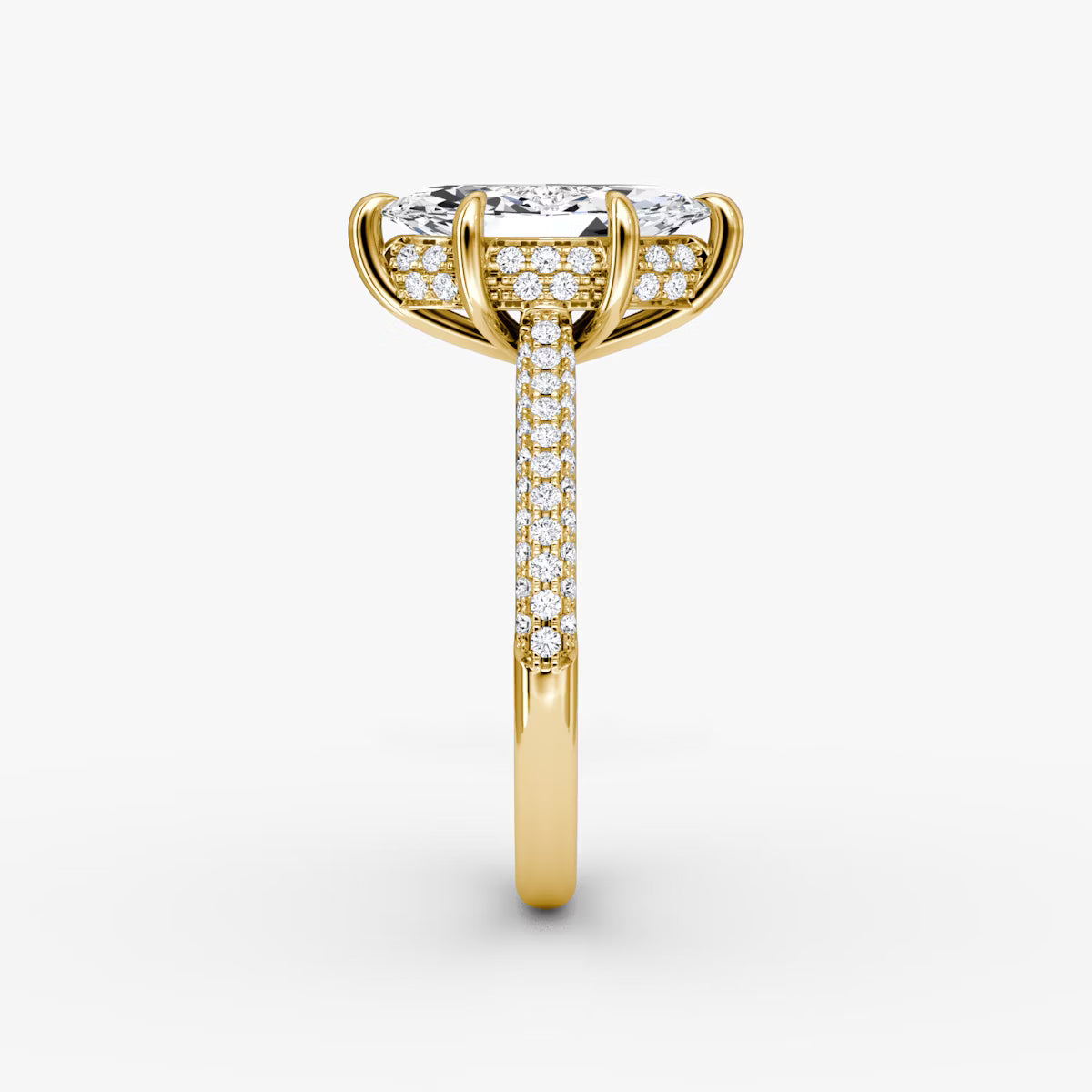 The Luxe Hidden Halo Pavé Marquise Diamond Ring