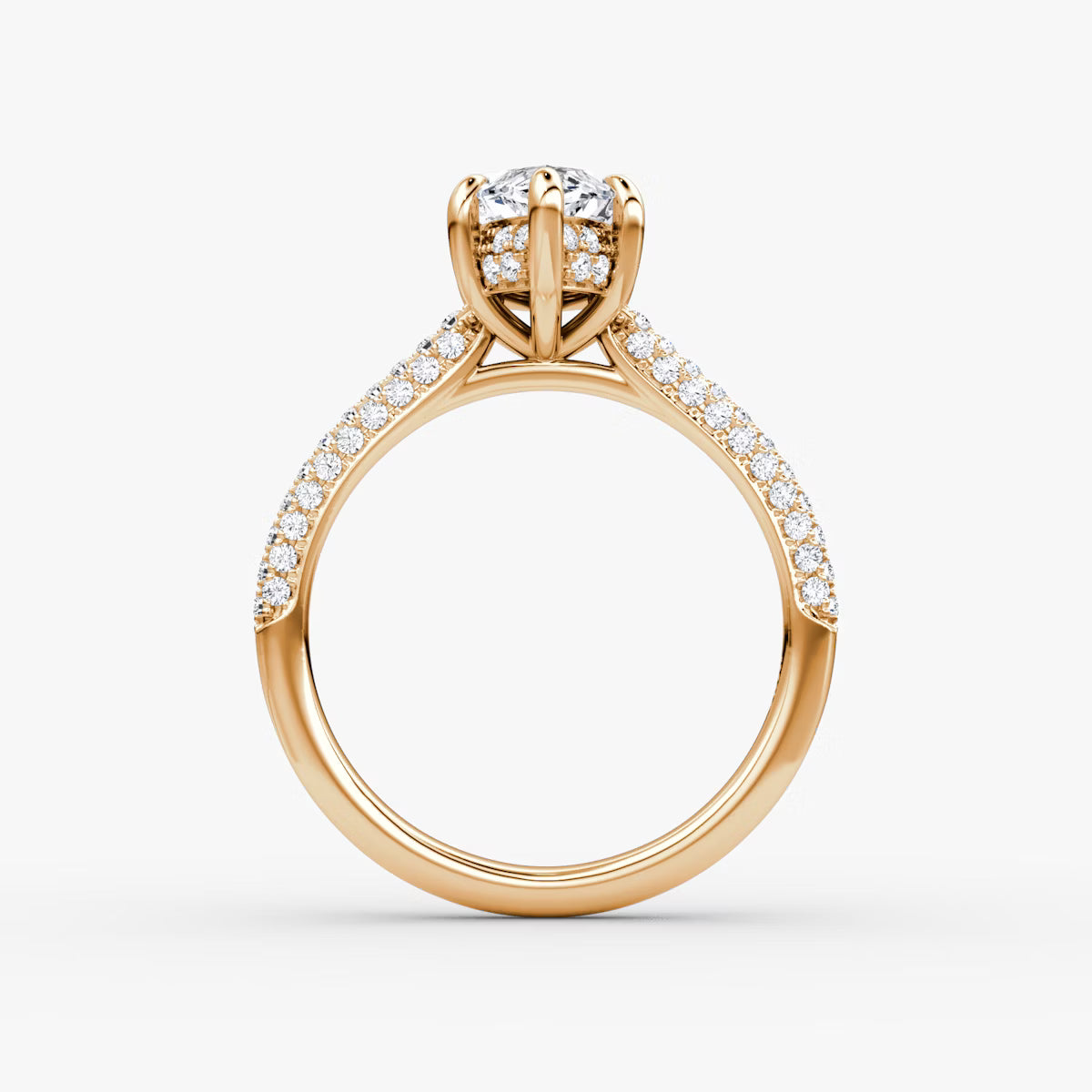 The Luxe Hidden Halo Pavé Marquise Diamond Ring