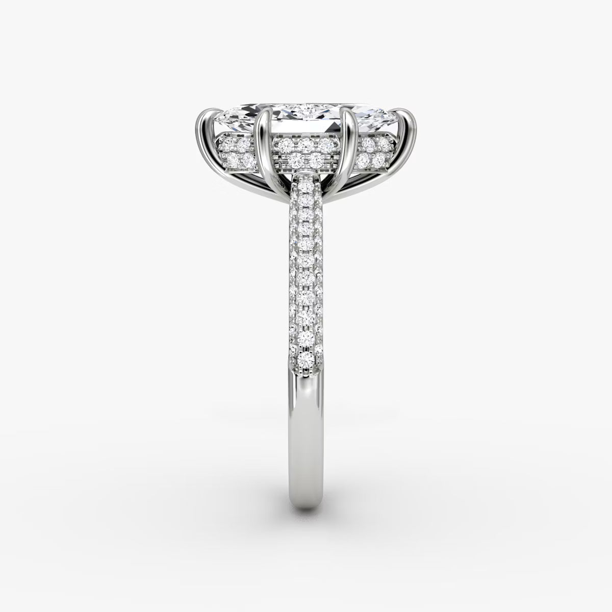 The Luxe Hidden Halo Pavé Marquise Diamond Ring