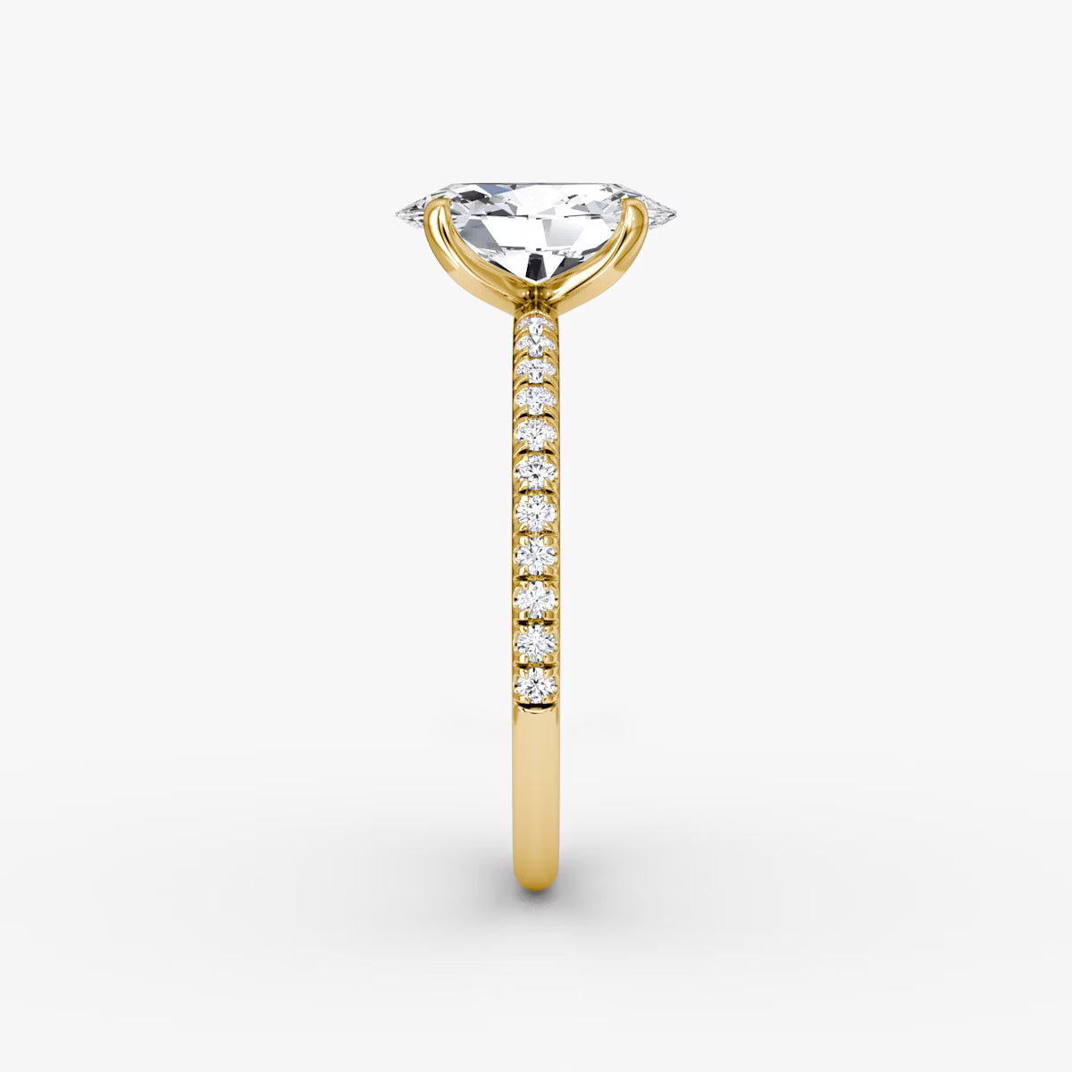 The Classic Oval Diamond Pavé Ring