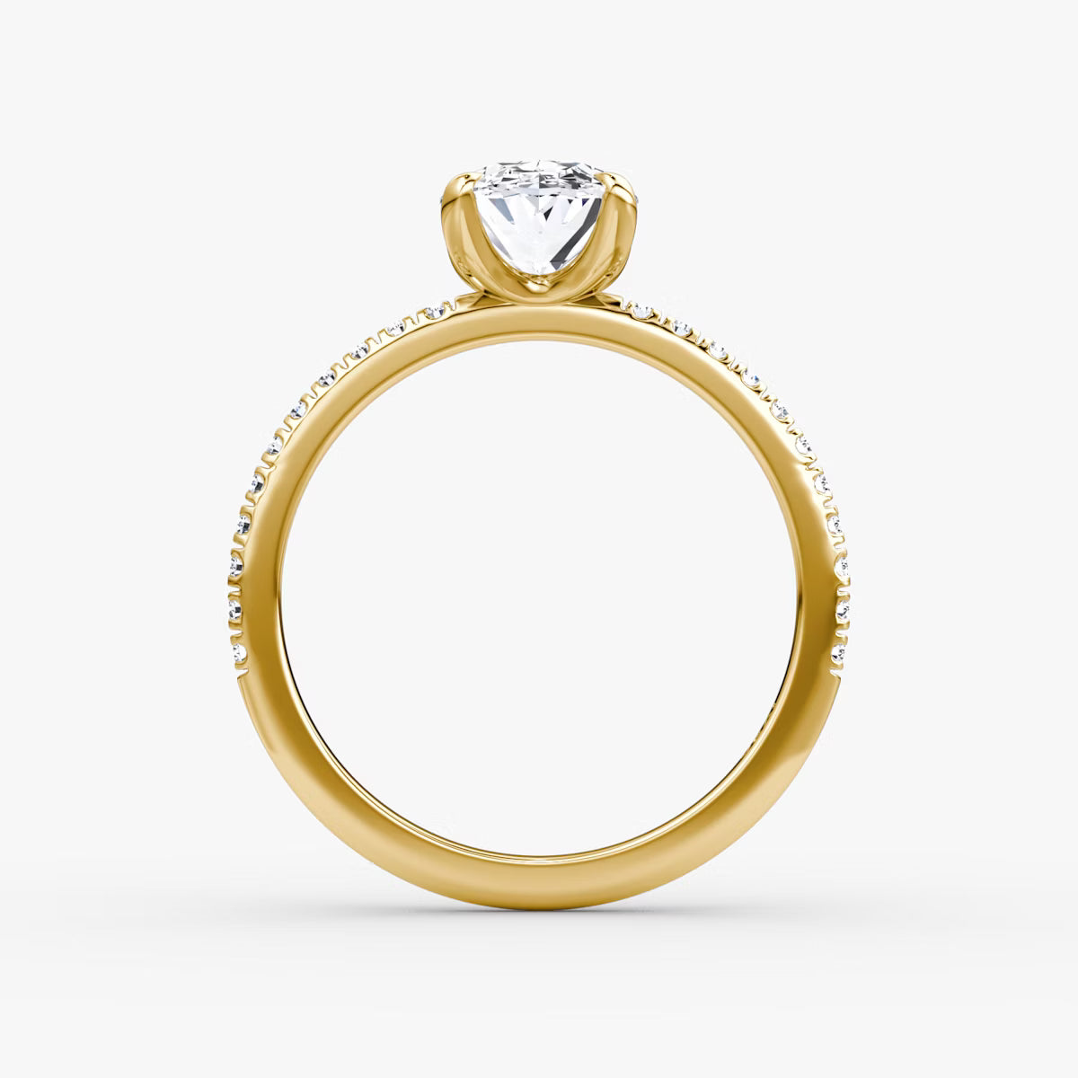 The Classic Oval Diamond Pavé Ring