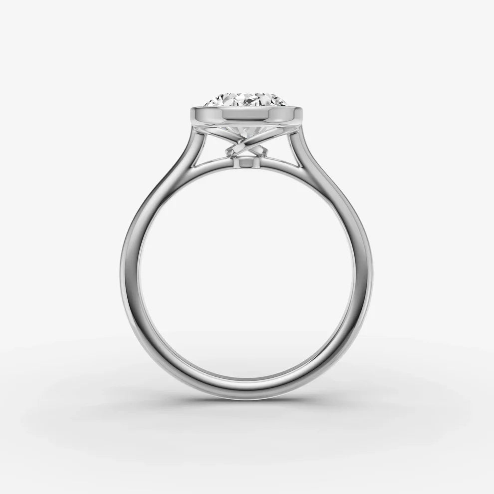 Oval Bezel Diamond Ring