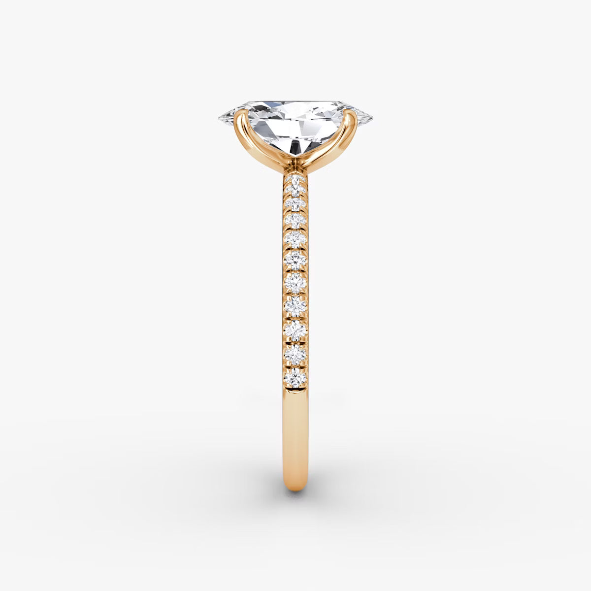 The Classic Oval Diamond Pavé Ring