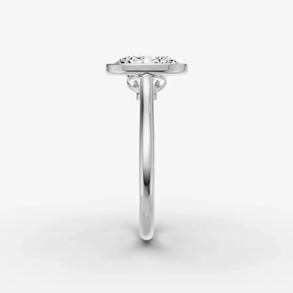 Oval Bezel Diamond Ring