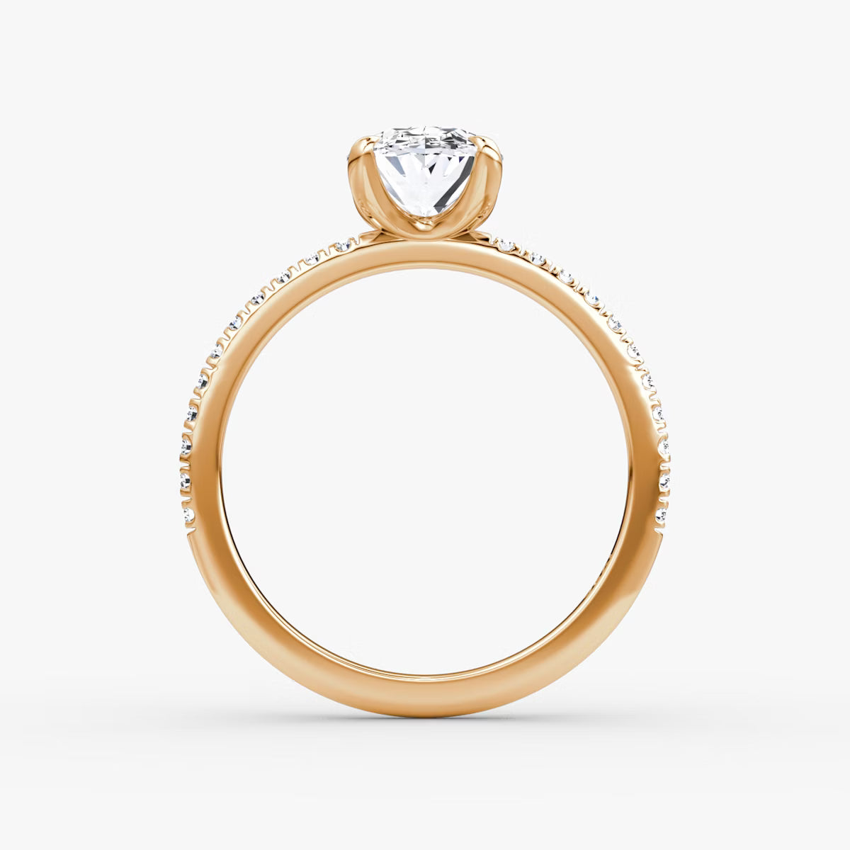 The Classic Oval Diamond Pavé Ring