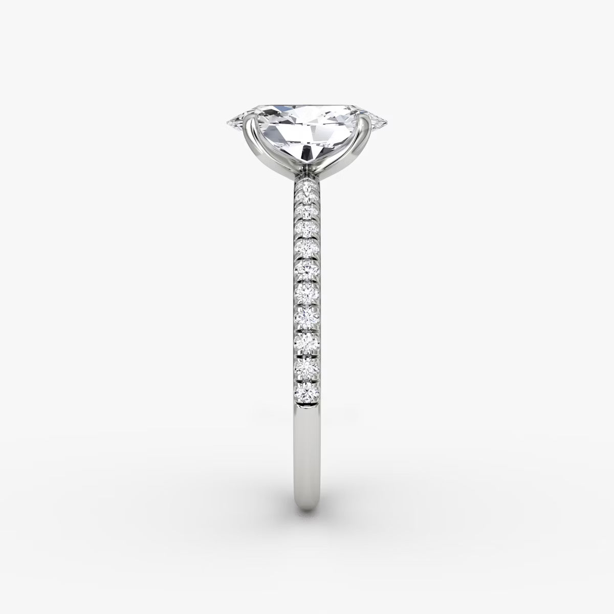 The Classic Oval Diamond Pavé Ring