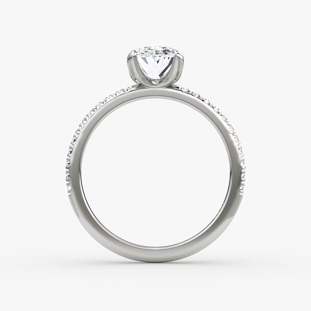 The Classic Oval Diamond Pavé Ring