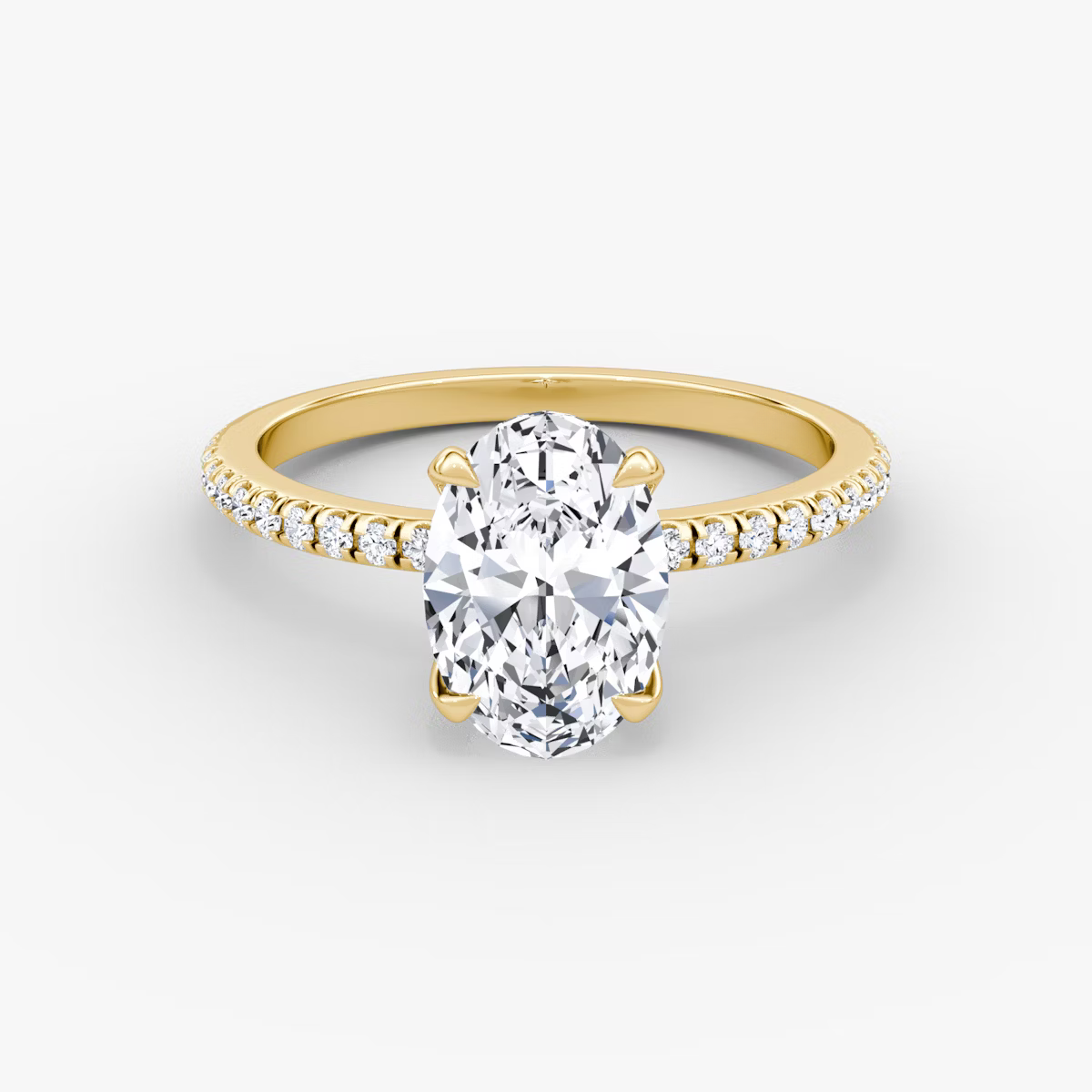 The Classic Oval Diamond Pavé Ring