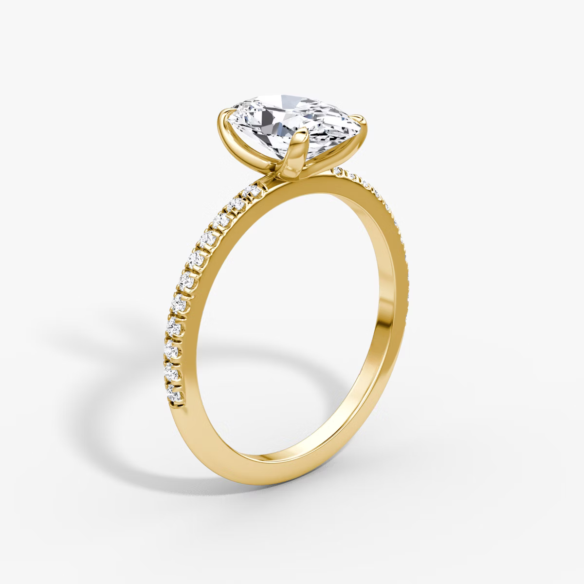 The Classic Oval Diamond Pavé Ring