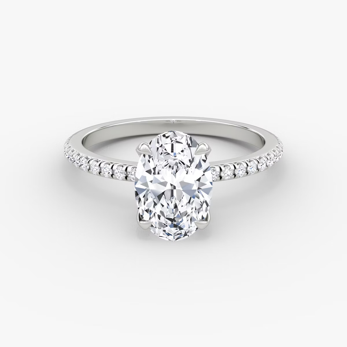 The Classic Oval Diamond Pavé Ring