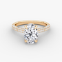 The Luxe Oval Diamond Pavé Ring