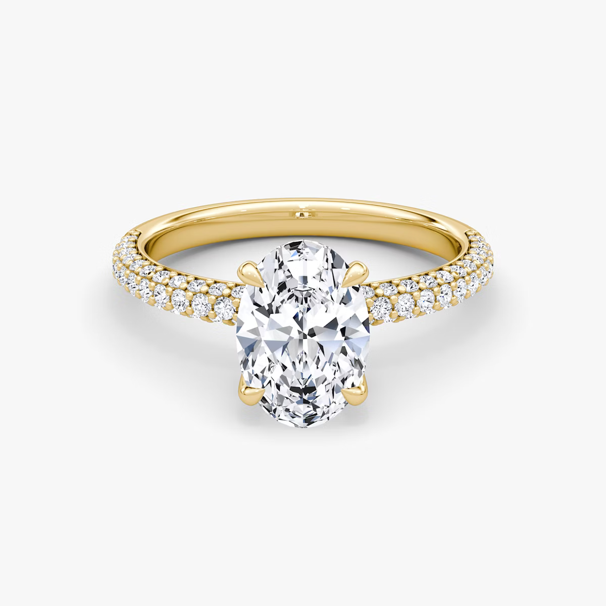 The Luxe Oval Diamond Pavé Ring
