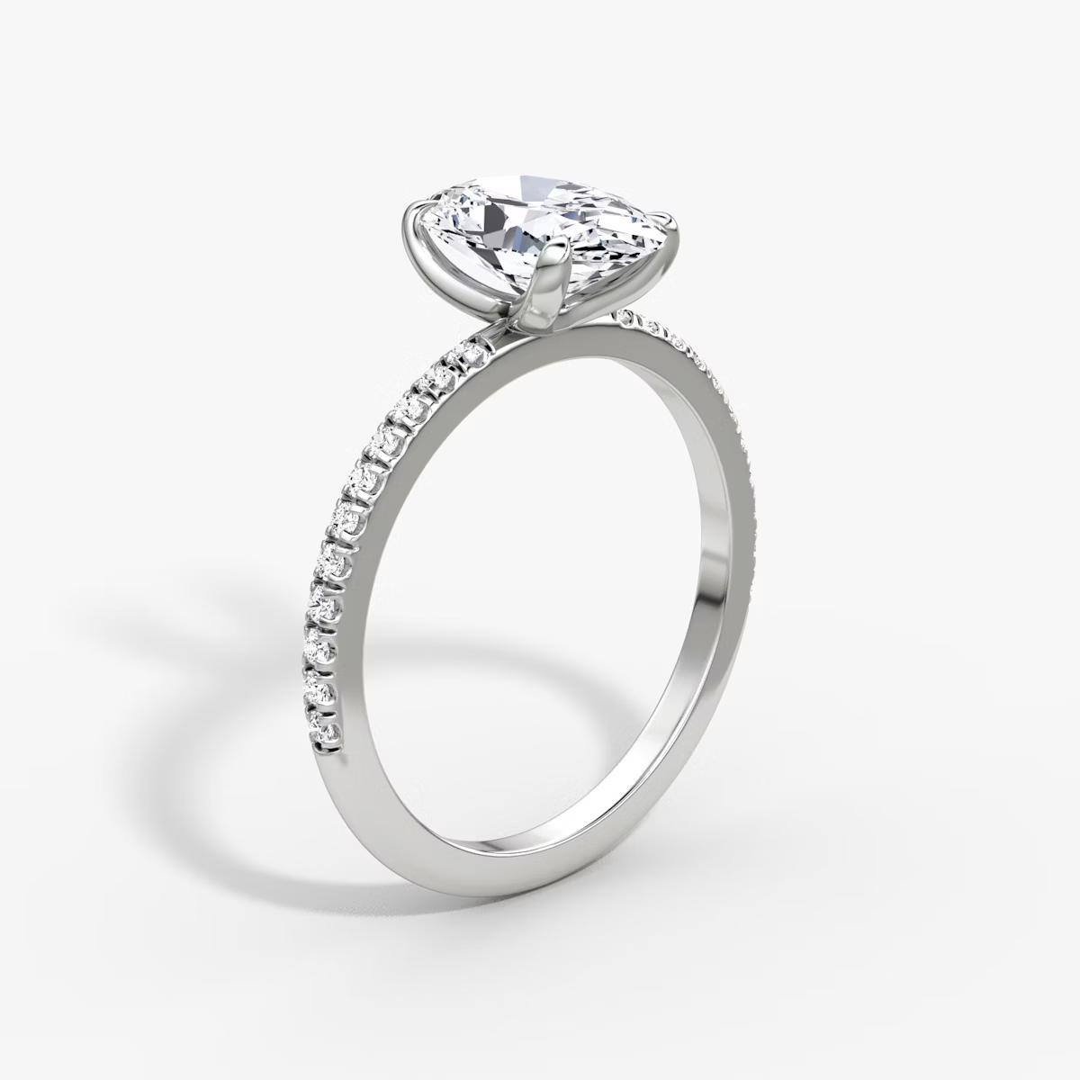 The Classic Oval Diamond Pavé Ring