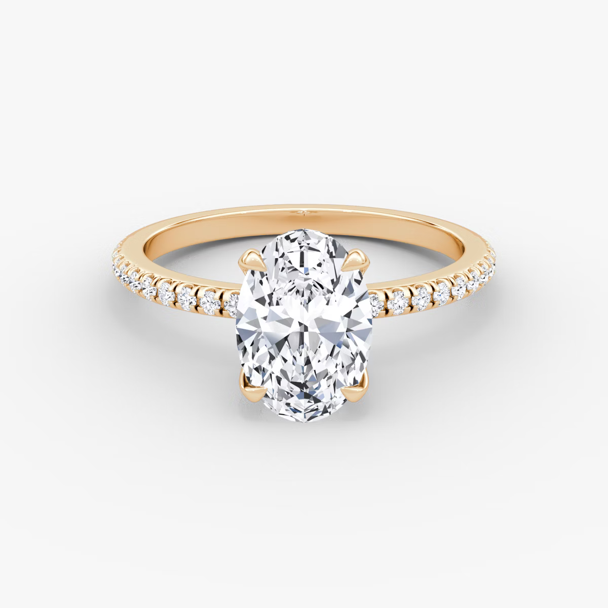 The Classic Oval Diamond Pavé Ring