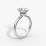 Oval Secret Halo Diamond Ring