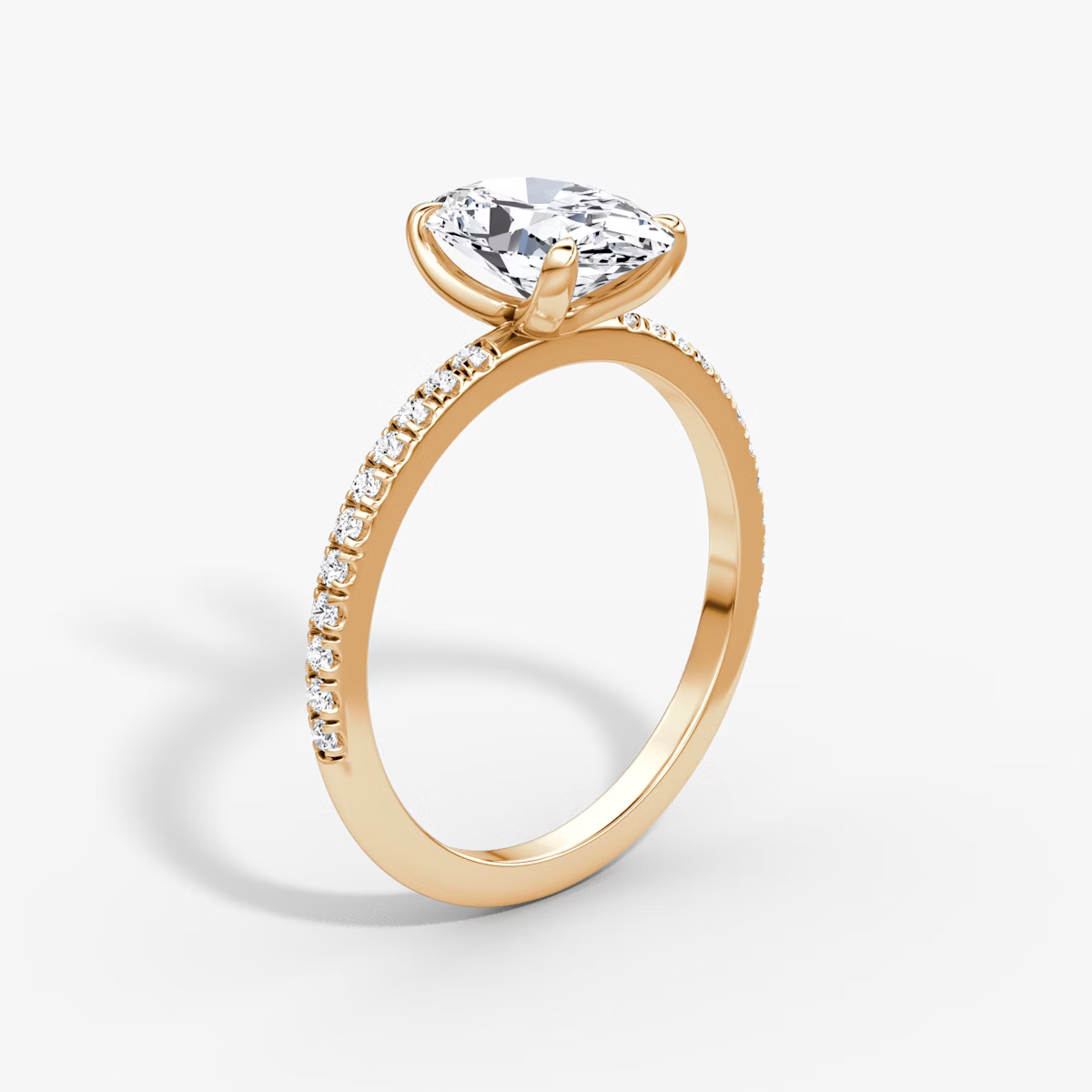 The Classic Oval Diamond Pavé Ring