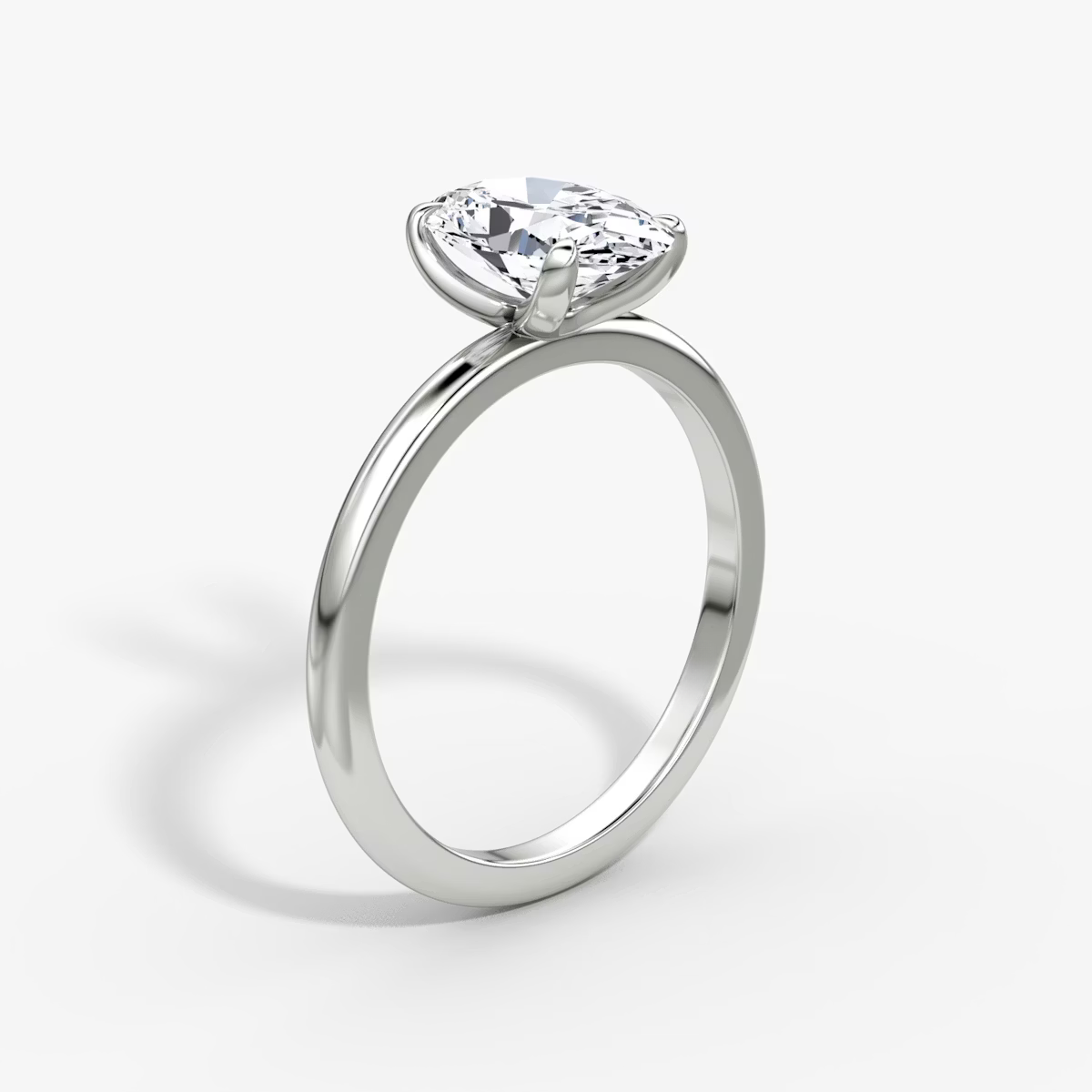 The Classic Oval Solitaire Diamond Ring