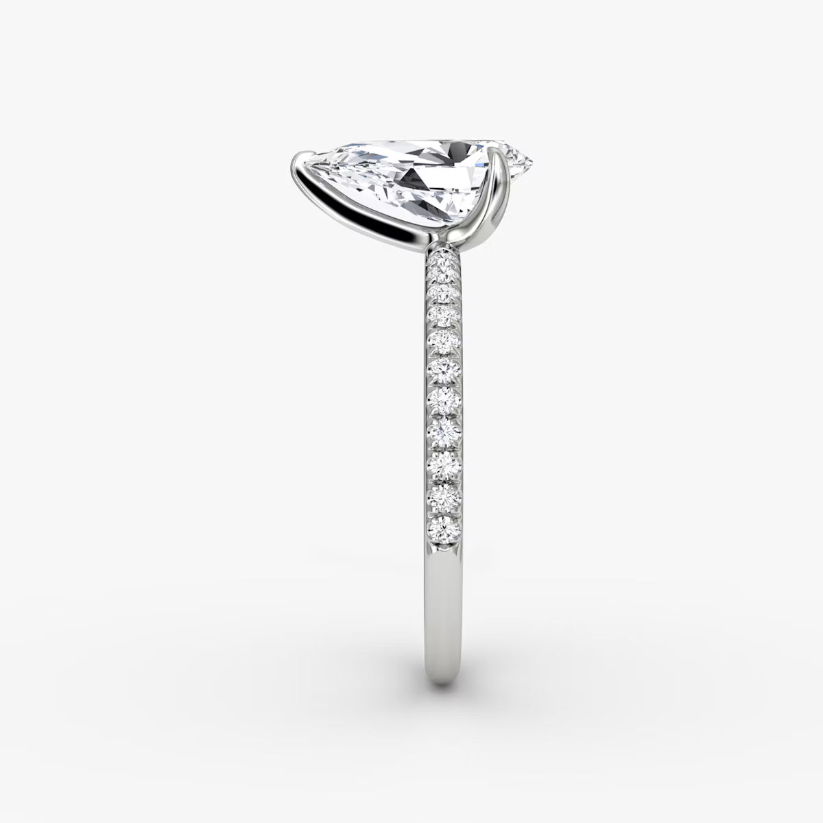 The Classic Pear Diamond Pavé Ring