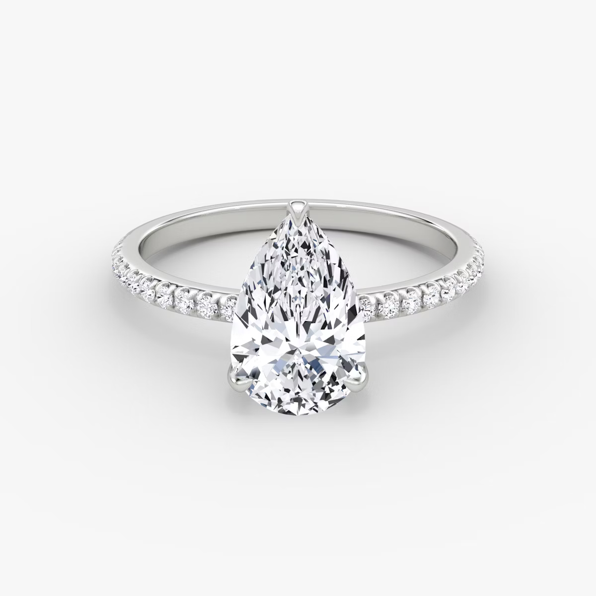 The Classic Pear Diamond Pavé Ring