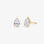 Lab Diamond Pear Solitaire Stud Earrings