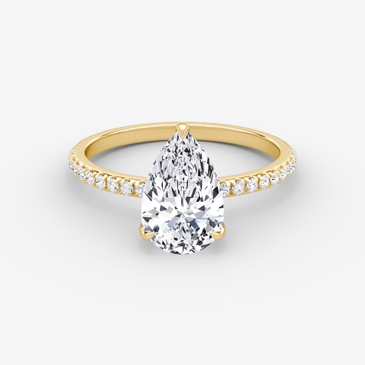 The Classic Pear Diamond Pavé Ring
