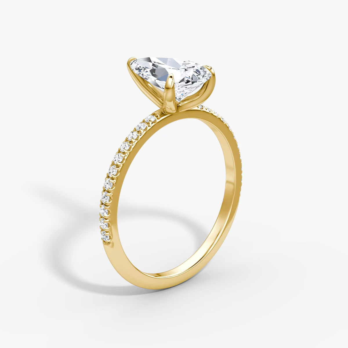 The Classic Pear Diamond Pavé Ring