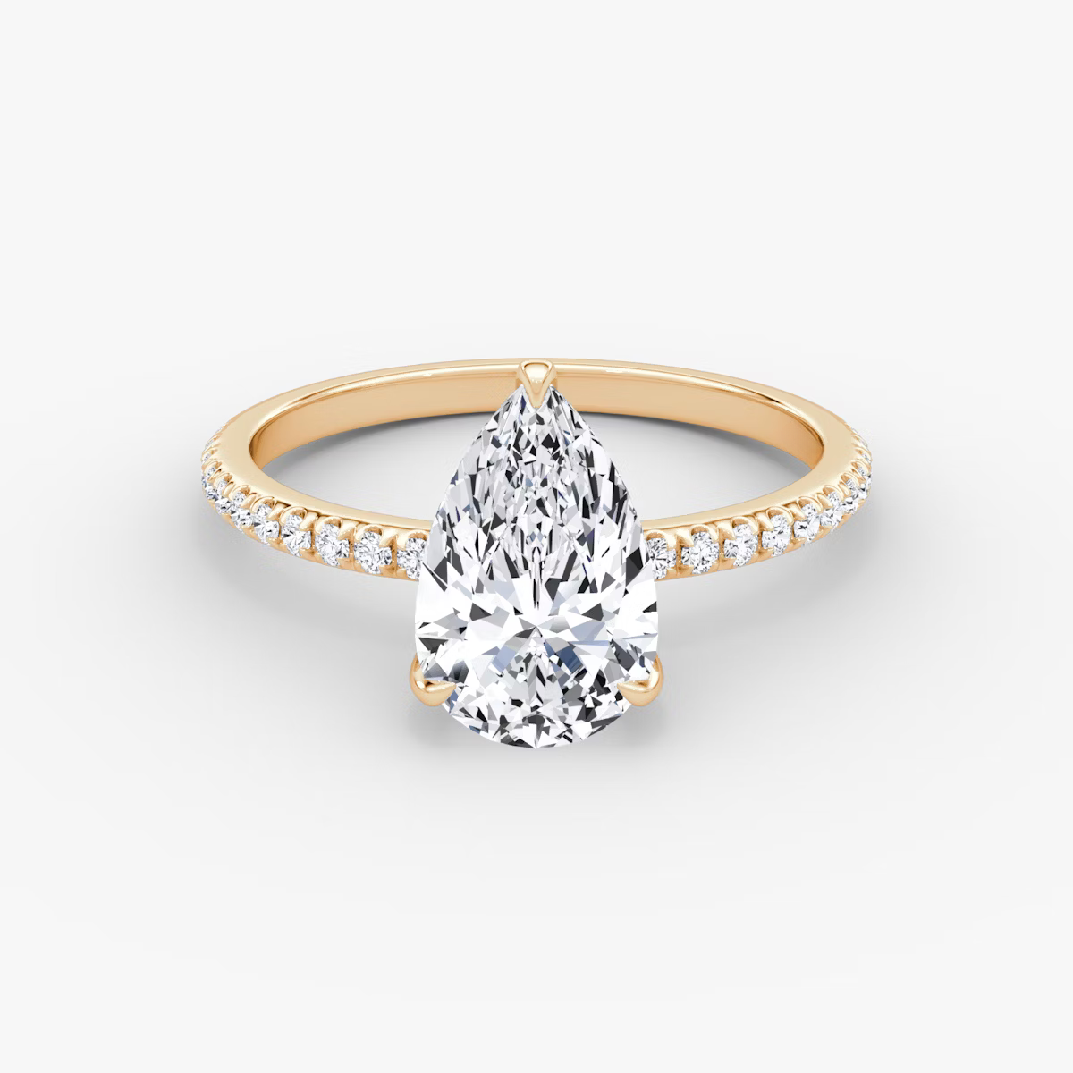 The Classic Pear Diamond Pavé Ring
