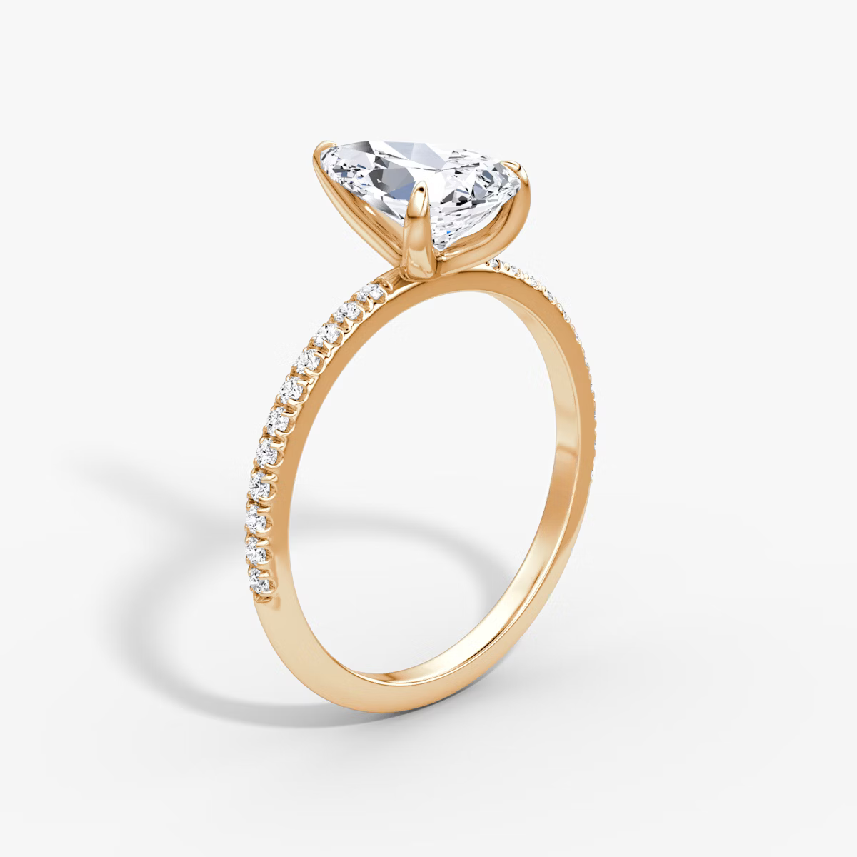 The Classic Pear Diamond Pavé Ring