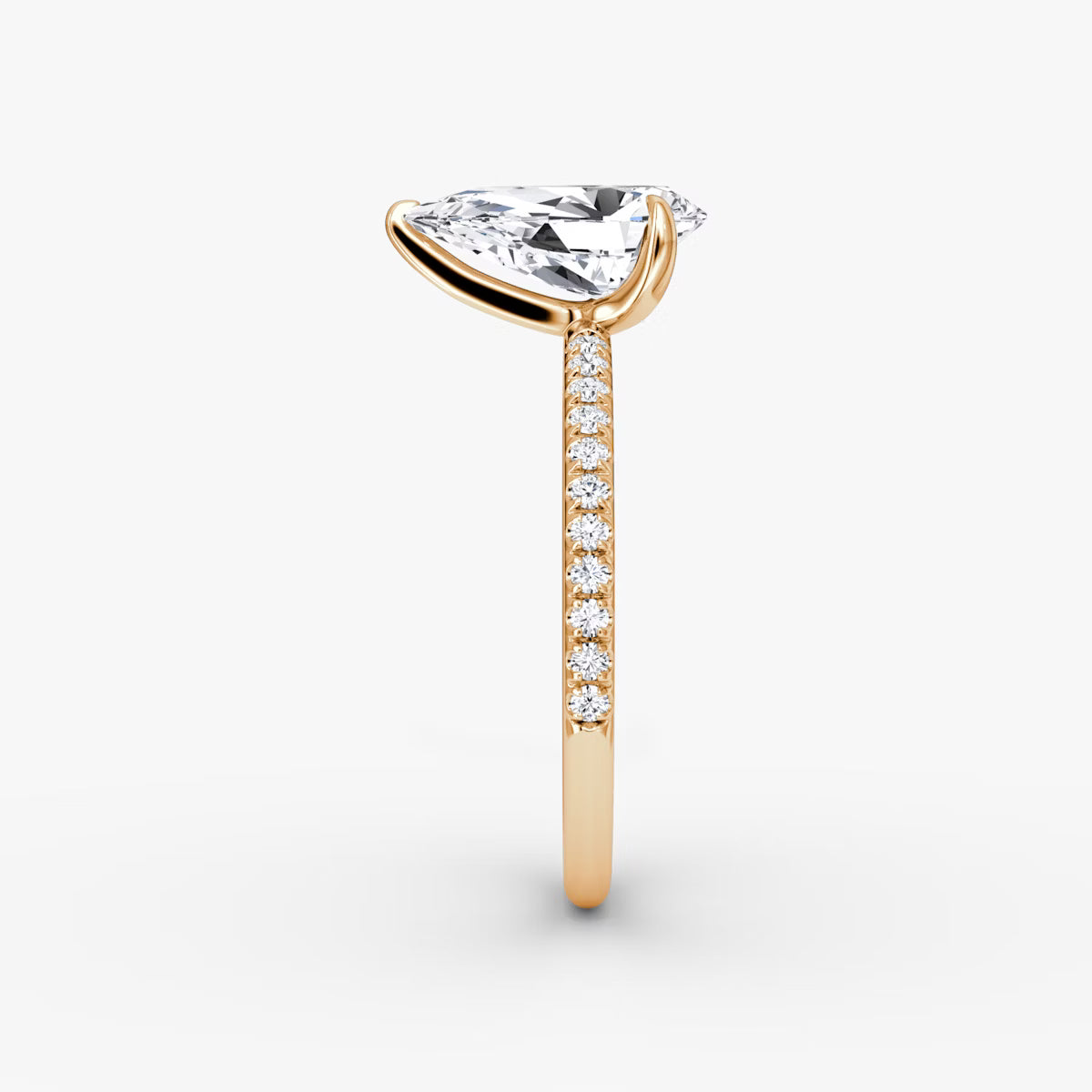 The Classic Pear Diamond Pavé Ring