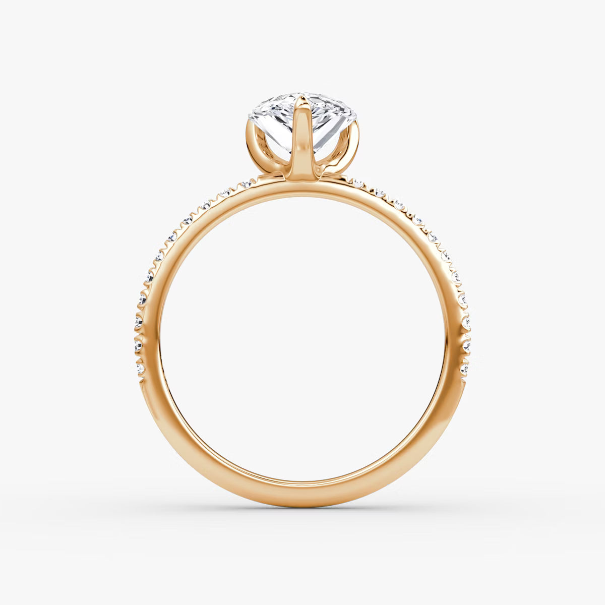 The Classic Pear Diamond Pavé Ring