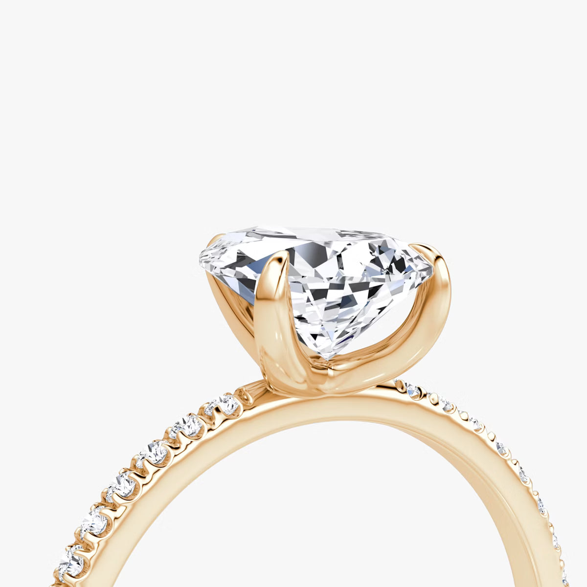 The Classic Pear Diamond Pavé Ring