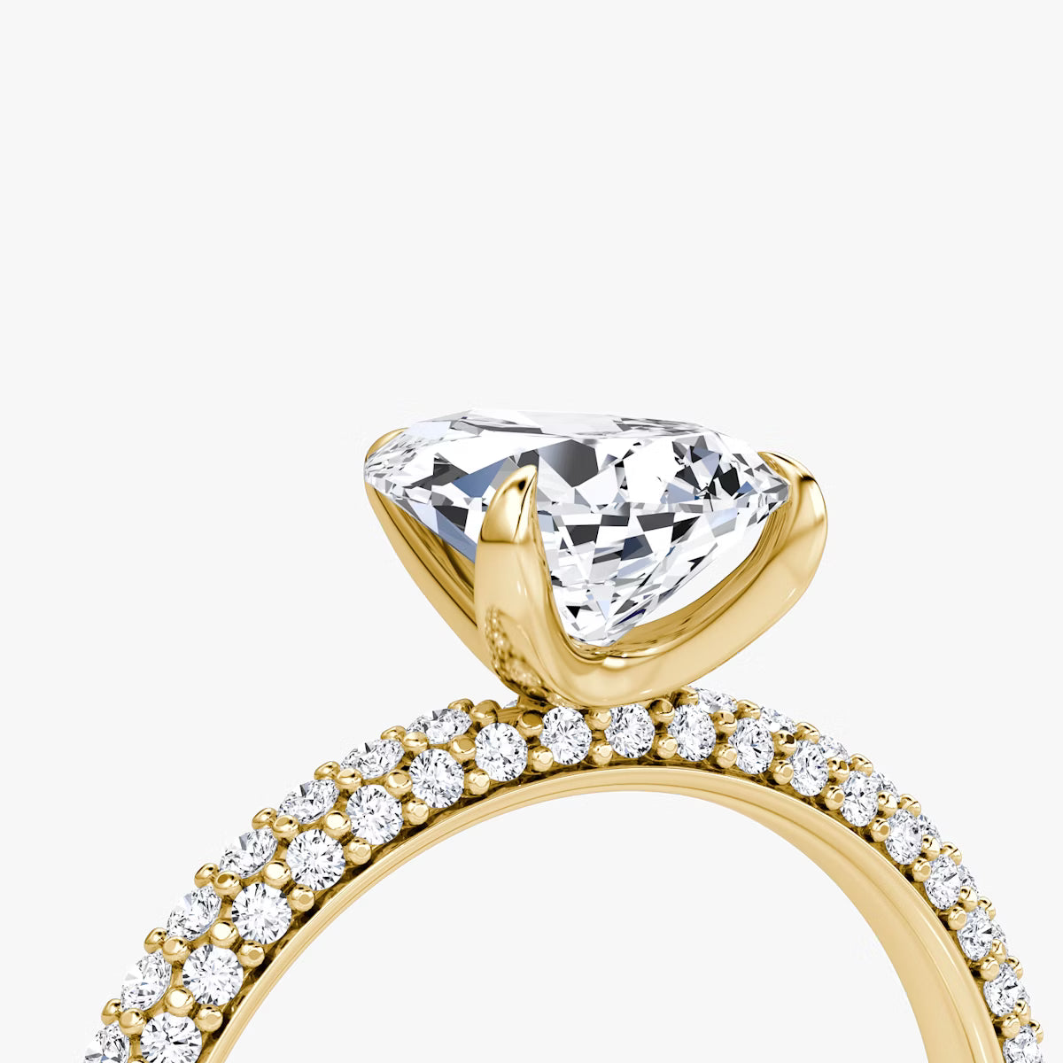 The Luxe Pear Diamond Pavé Ring