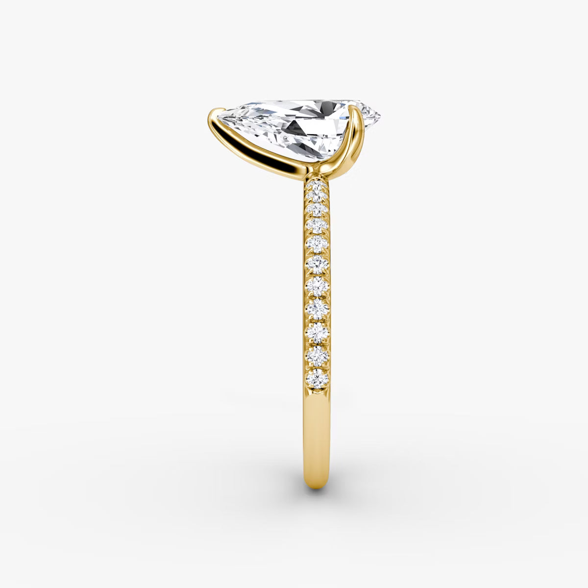 The Classic Pear Diamond Pavé Ring