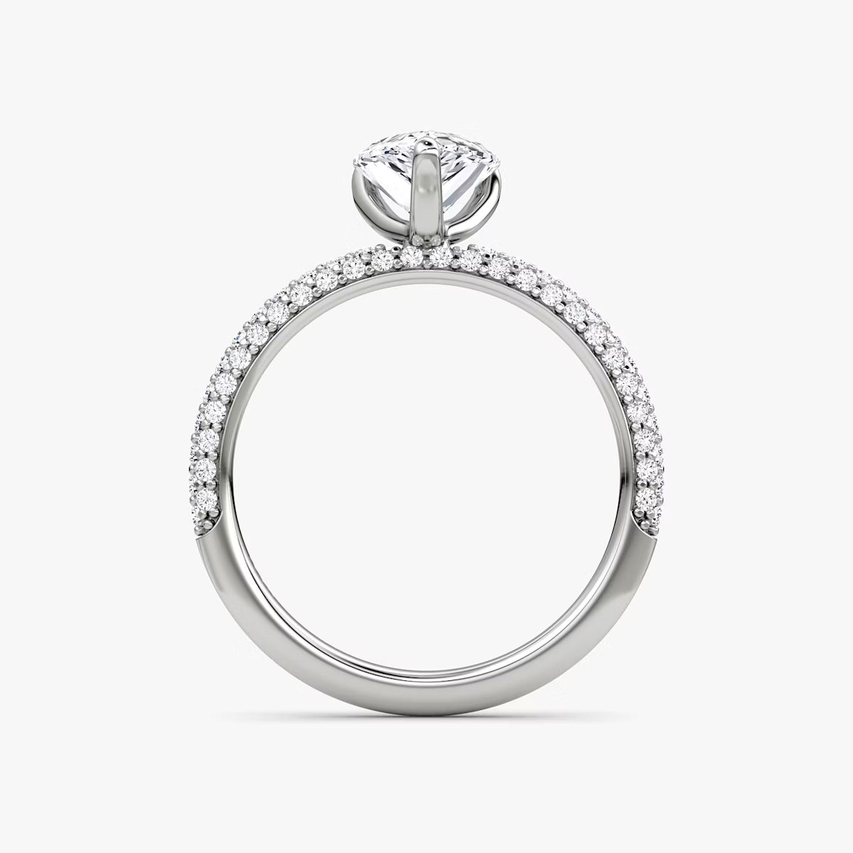 The Luxe Pear Diamond Pavé Ring