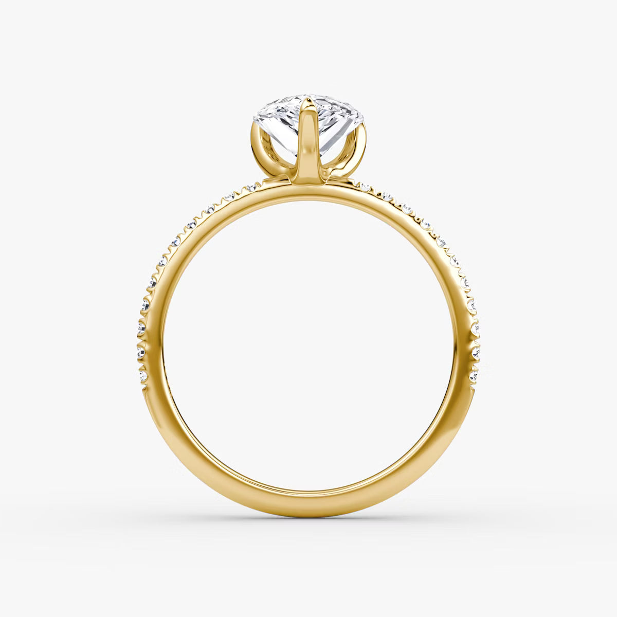 The Classic Pear Diamond Pavé Ring