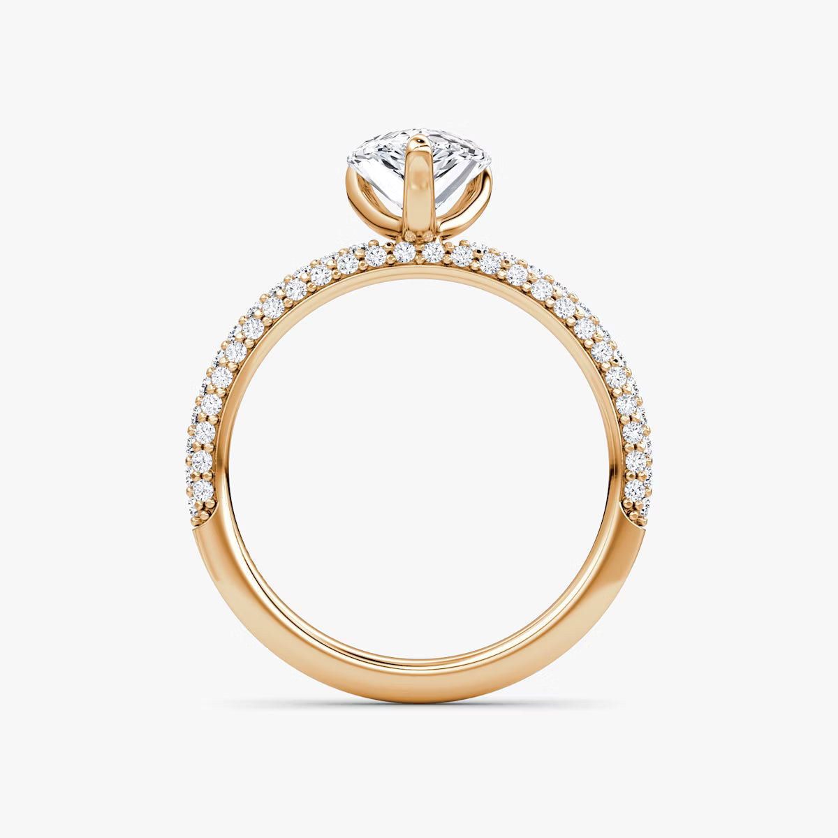 The Luxe Pear Diamond Pavé Ring