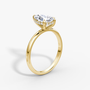 Pear Hidden Halo Diamond Ring