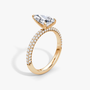 The Luxe Pear Diamond Pavé Ring