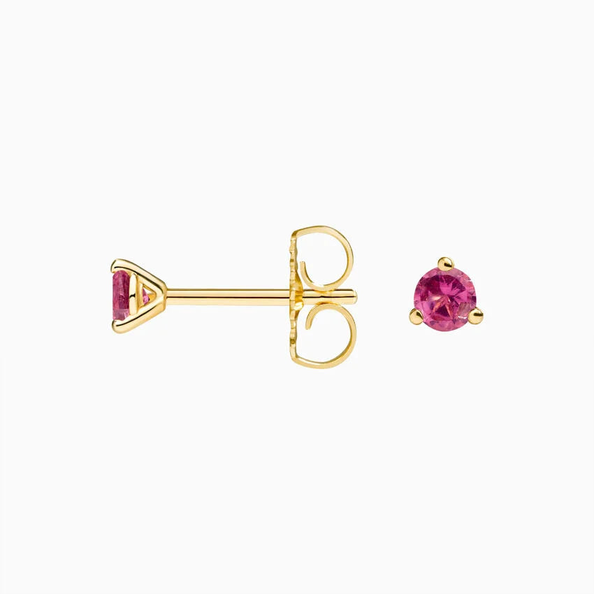 Pink Sapphire Stud Earrings