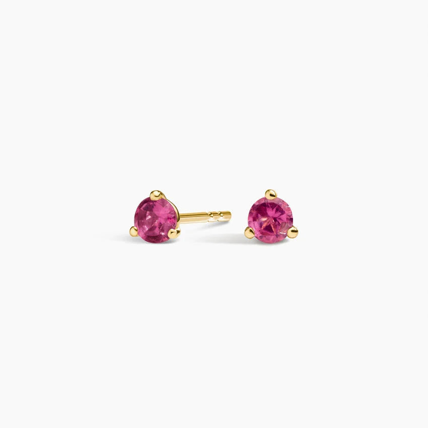 Pink Sapphire Stud Earrings