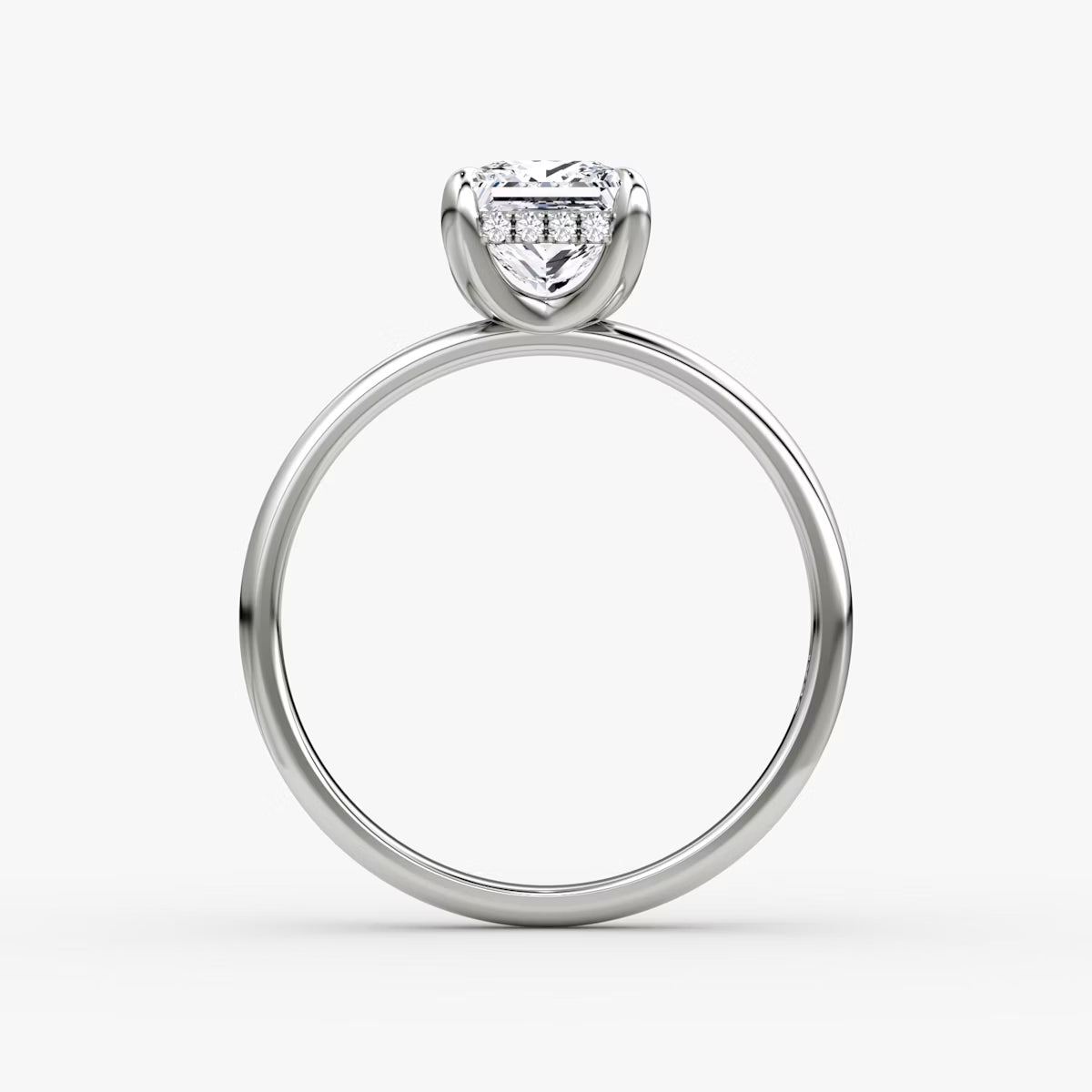 Princess Hidden Halo Diamond Ring