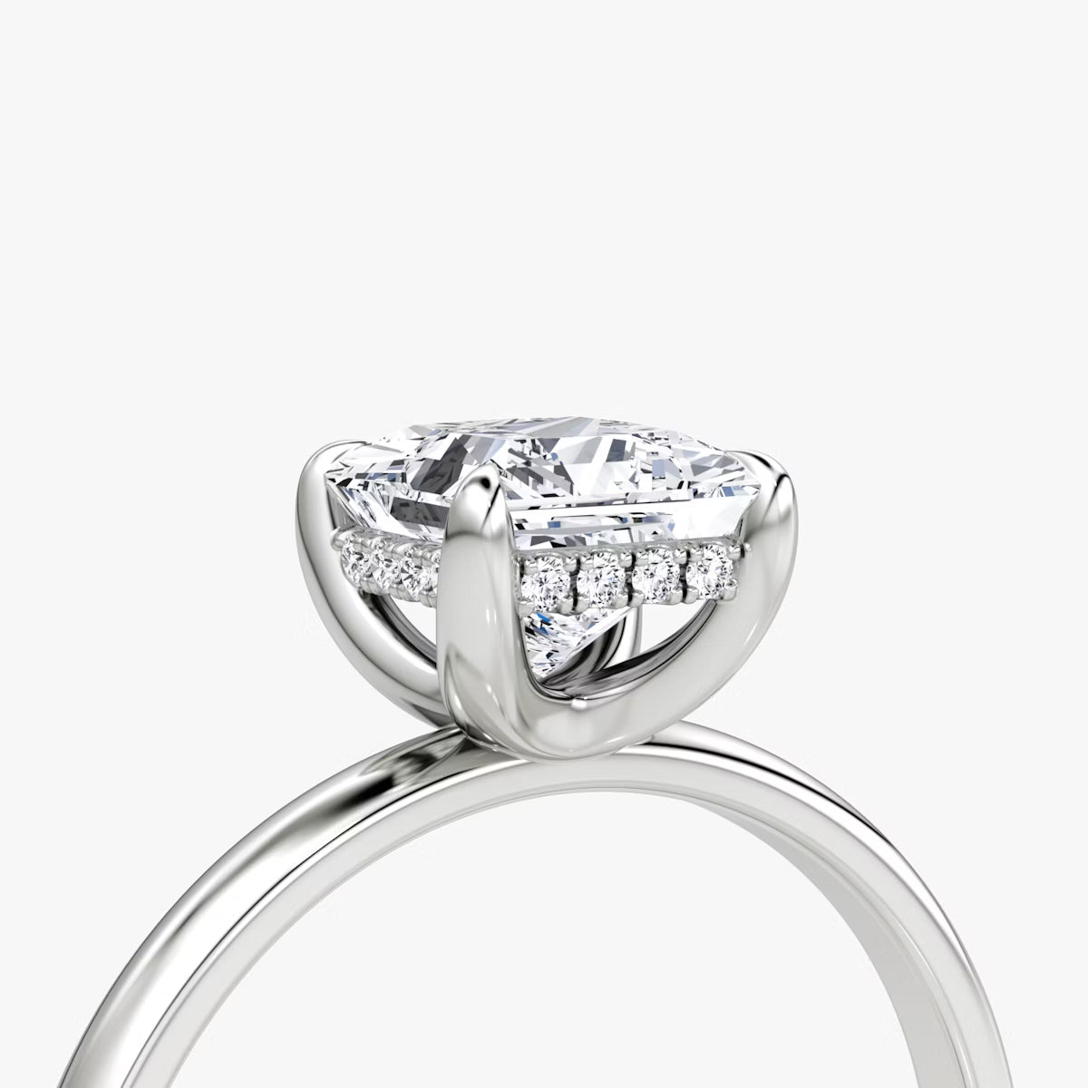 Princess Hidden Halo Diamond Ring
