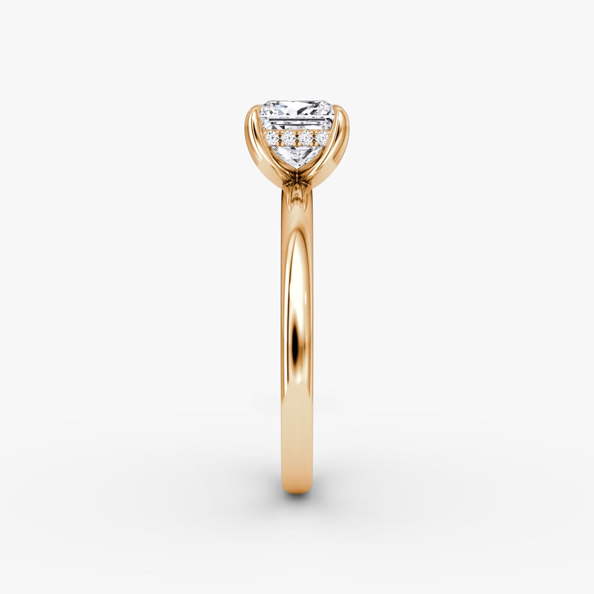 Princess Hidden Halo Diamond Ring