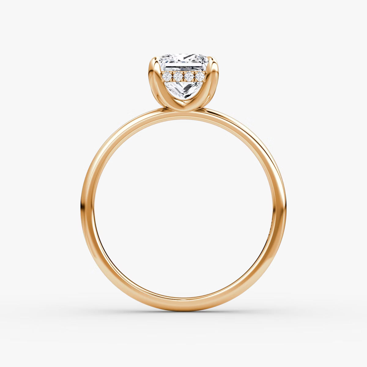 Princess Hidden Halo Diamond Ring