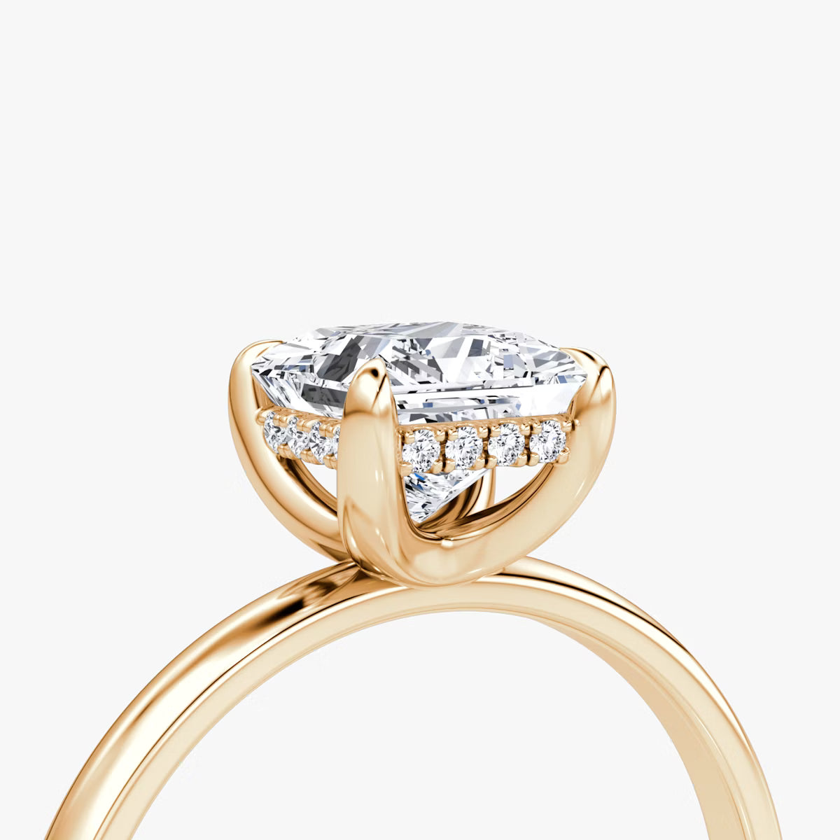 Princess Hidden Halo Diamond Ring