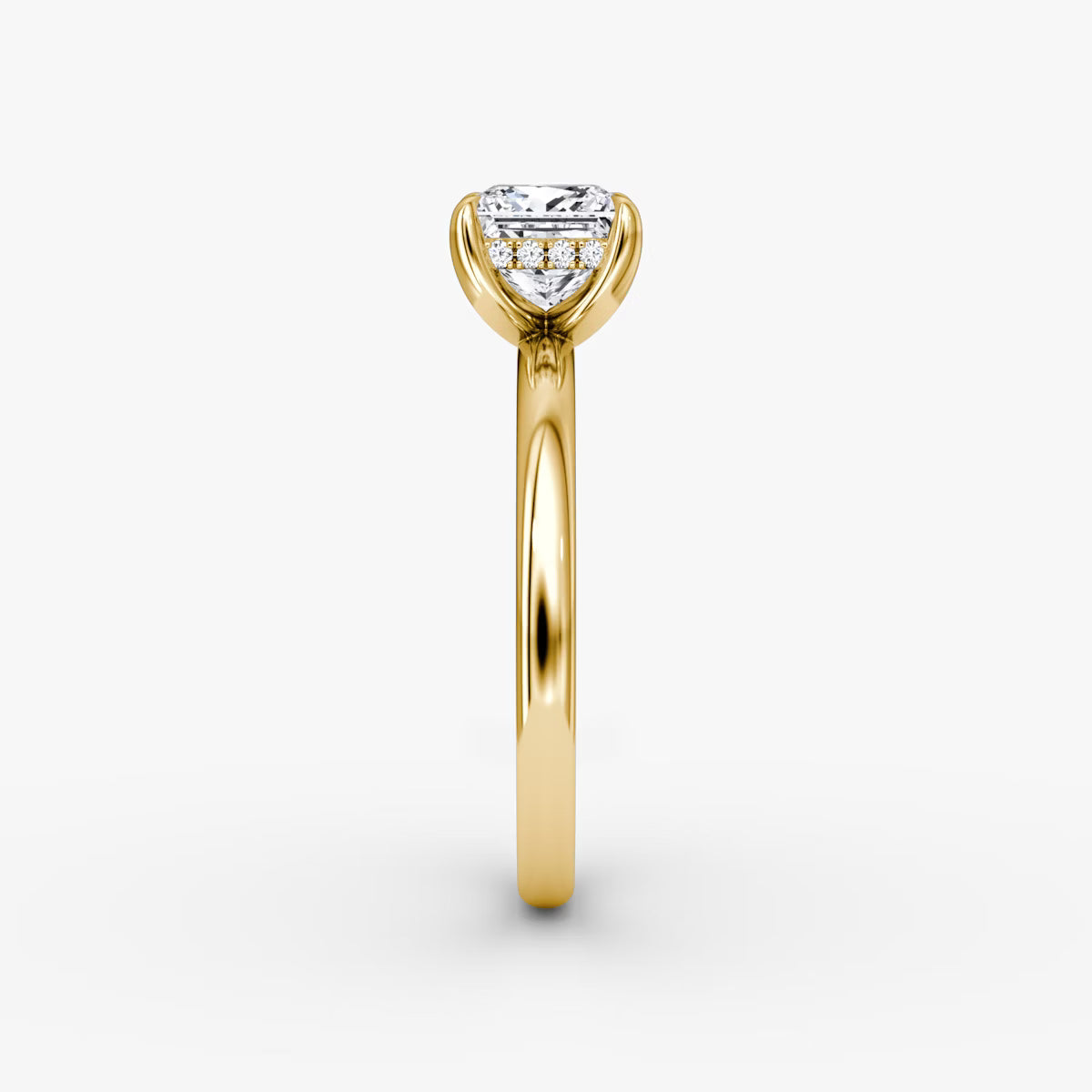 Princess Hidden Halo Diamond Ring