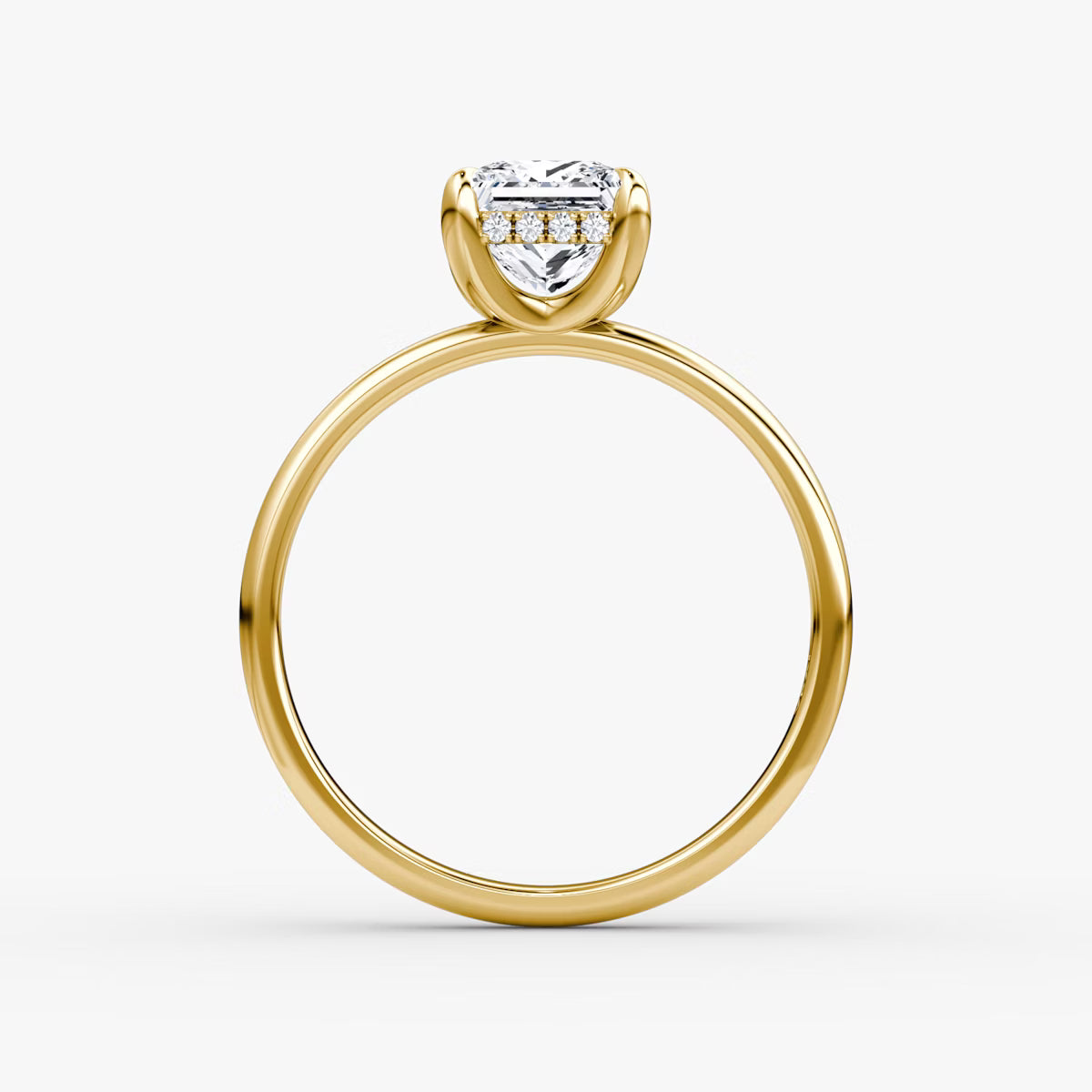 Princess Hidden Halo Diamond Ring