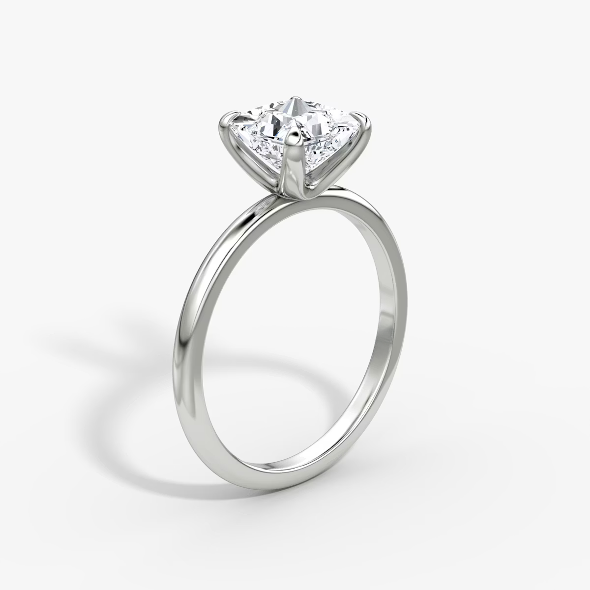 The Classic Princess Solitaire Diamond Ring